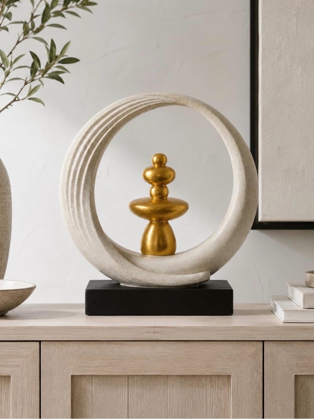 Modern Abstract Art Stone Sculpture Living Room Aesthetic Home Decor